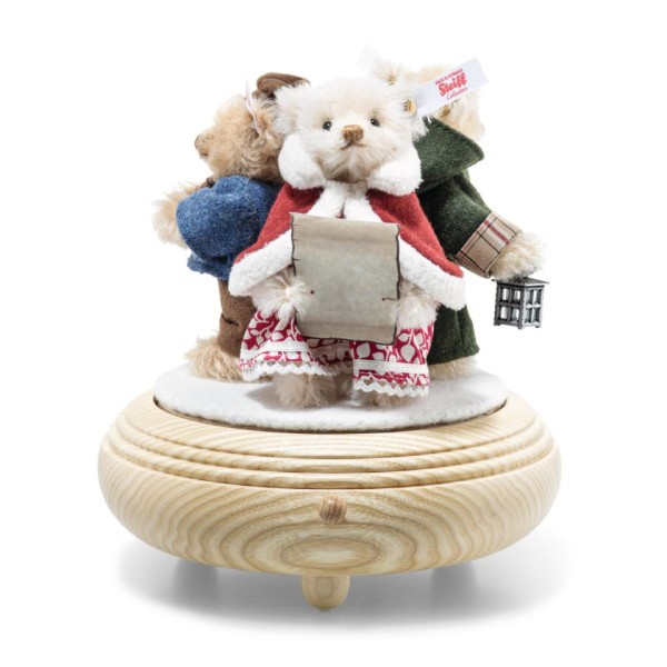 Steiff 007552 Weihnachtssänger Teddybären-Set auf Musikbox